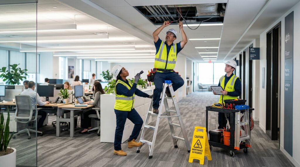 operarios trabajando